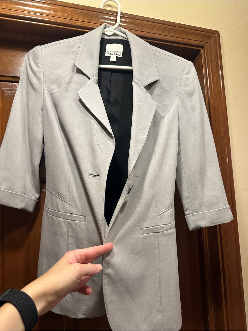 Kardashian Kollection Light Gray Tailored Blazer